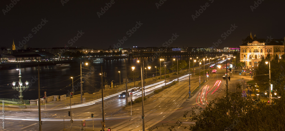 The Danube and the traffic, in Budapest