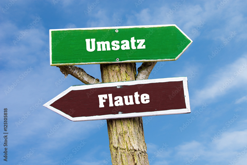 Fototapeta premium Schild 127 - Umsatz