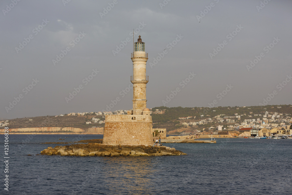 Lighthouse of Chania town, Greece