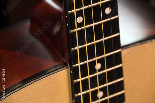detail of acoustic guitar