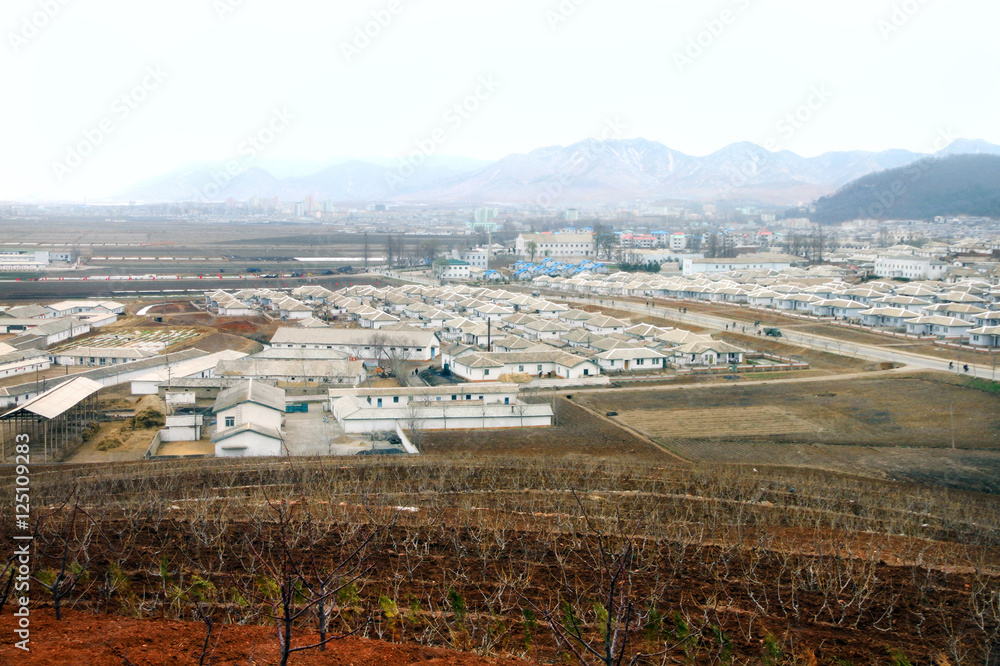 View of the typical North Korea village