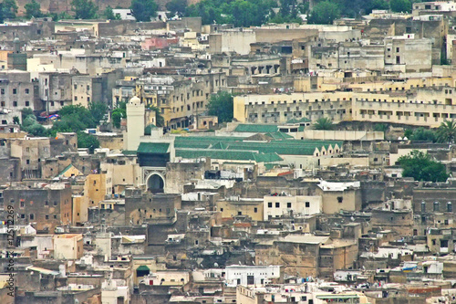 Fototapeta Naklejka Na Ścianę i Meble -  The University of Al-Karaouine among other buildings in the skyl