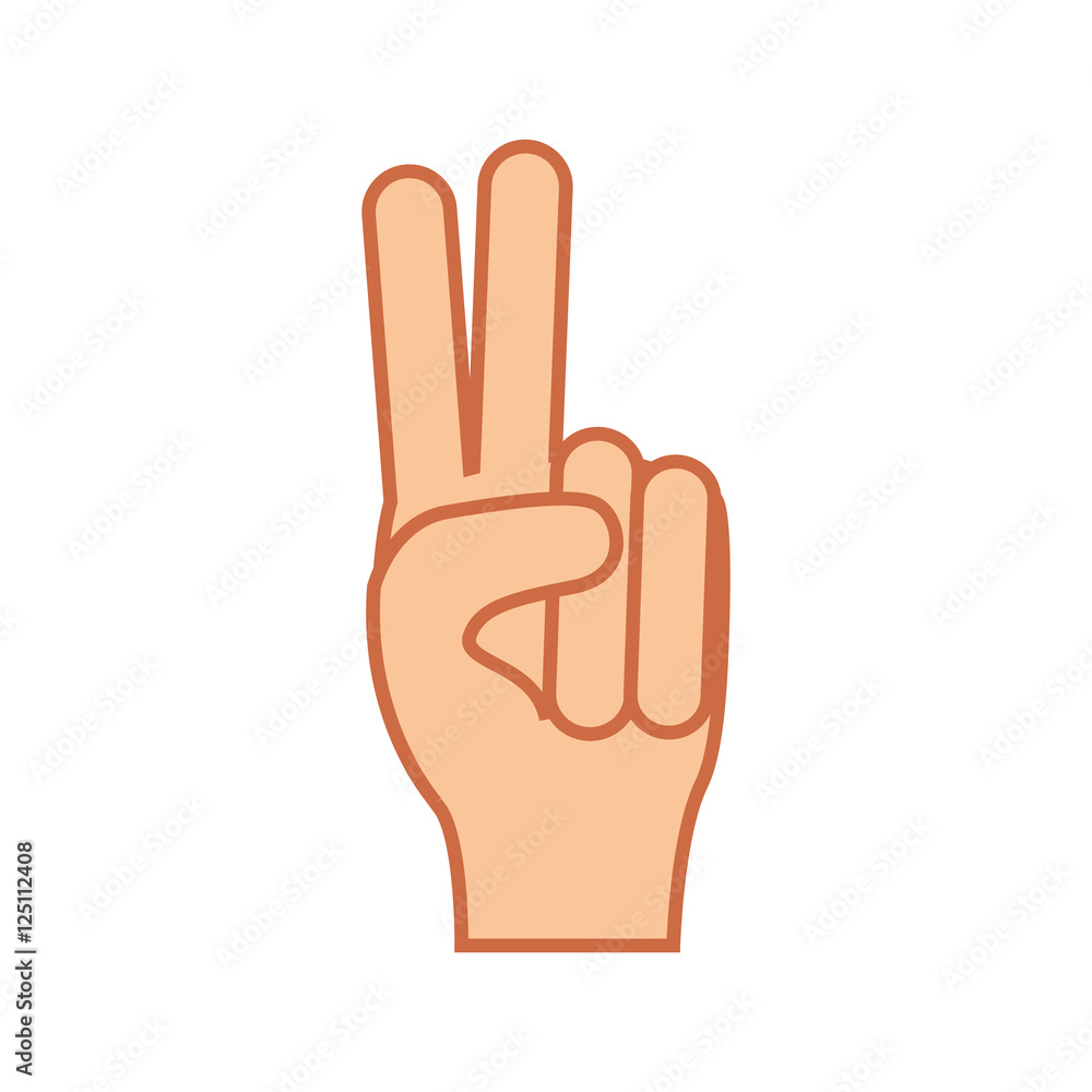 counting two hand gesture icon image vector illustration design counting two hand gesture icon image vector illustration design