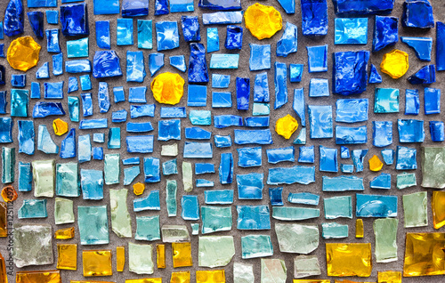 colorful glass mosaic wall background