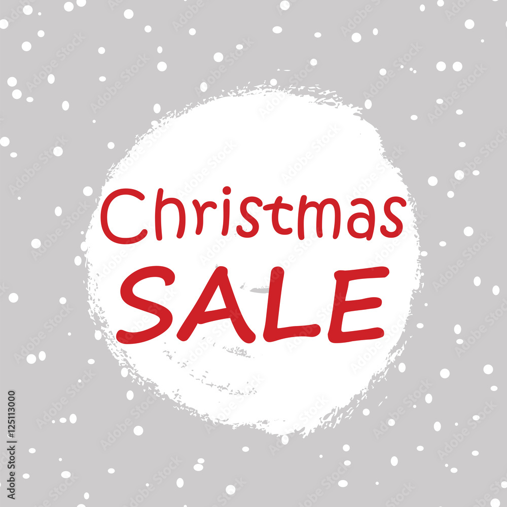 Snow background for Christmas and New Year sale