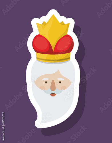 Quadro em tela Wiseman cartoon icon