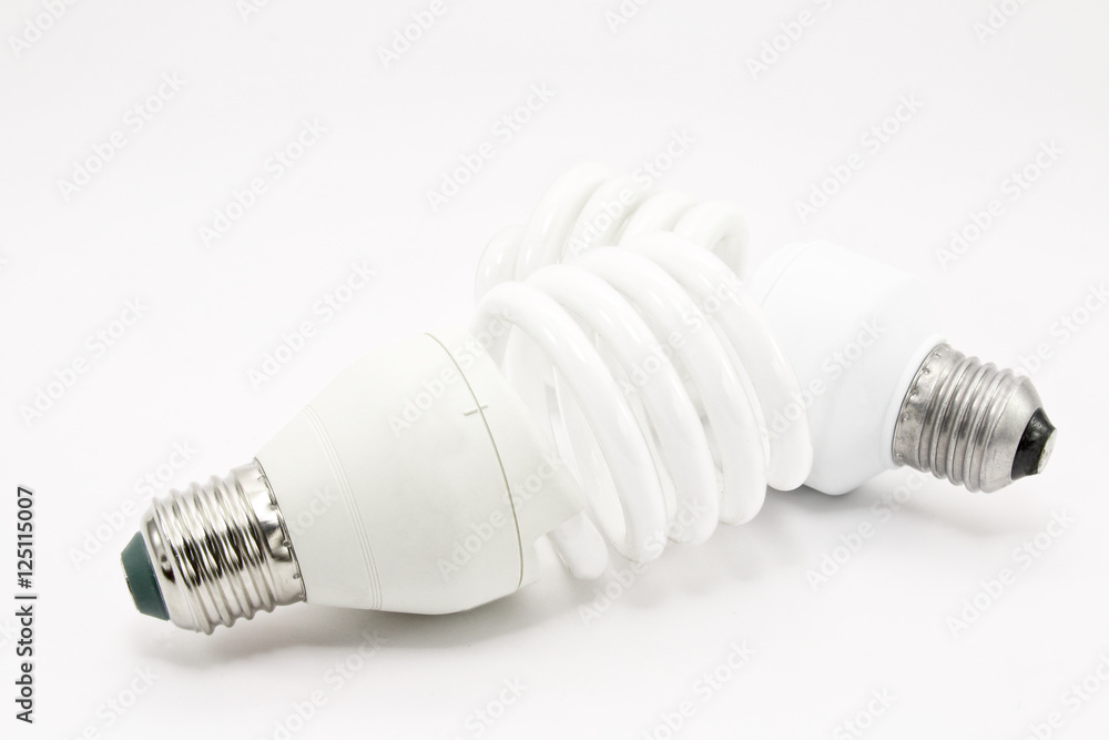 Energy saving light bulb on a white background Energy saving light bulb on a white background