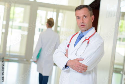 Portrait of serious doctor