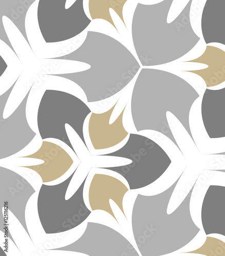 Abstract geometric petal flower. Vector pattern 