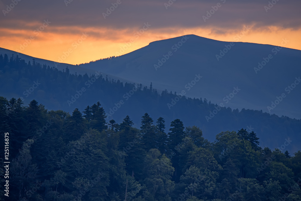 Mountain landscape in Caucasus