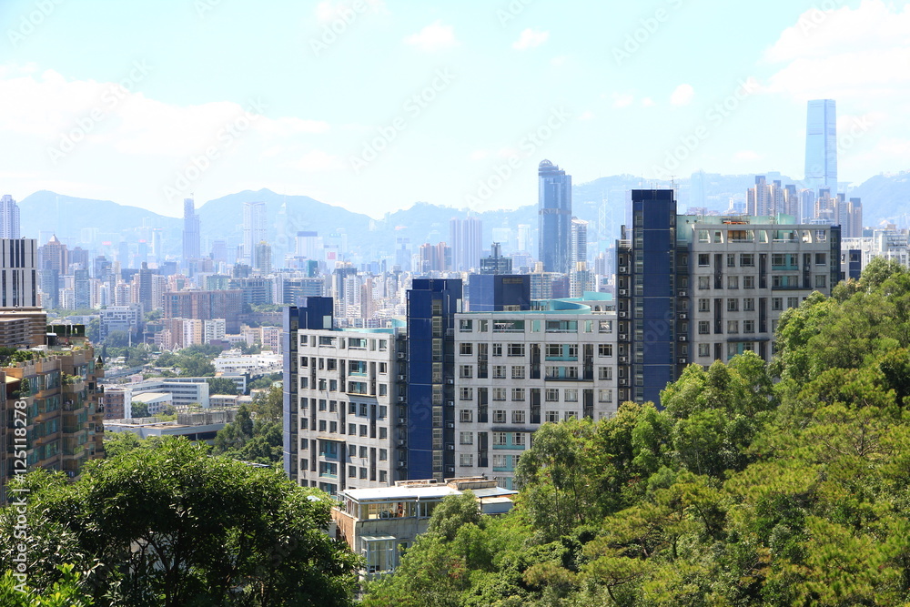 Fototapeta premium Skyline of Kowloon Peninsula, Hong Kong