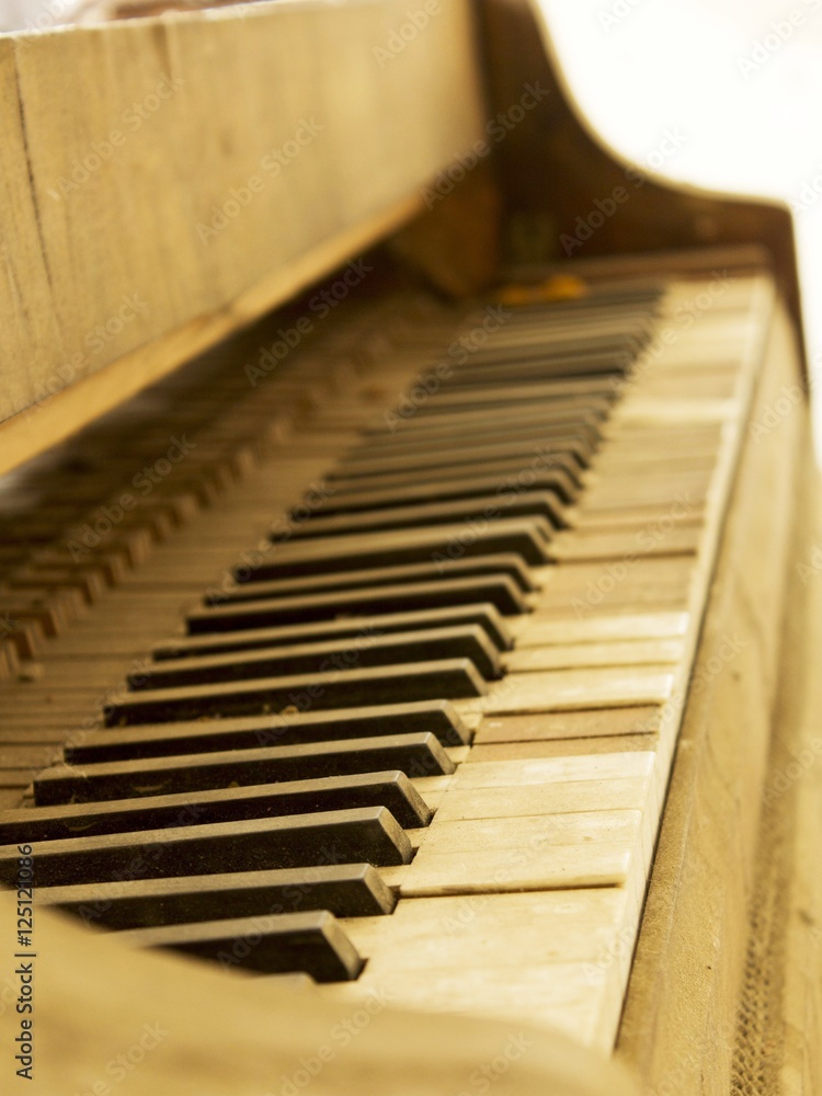 Very old destroyed piano in an abandoned castle Very old destroyed piano in an abandoned castle