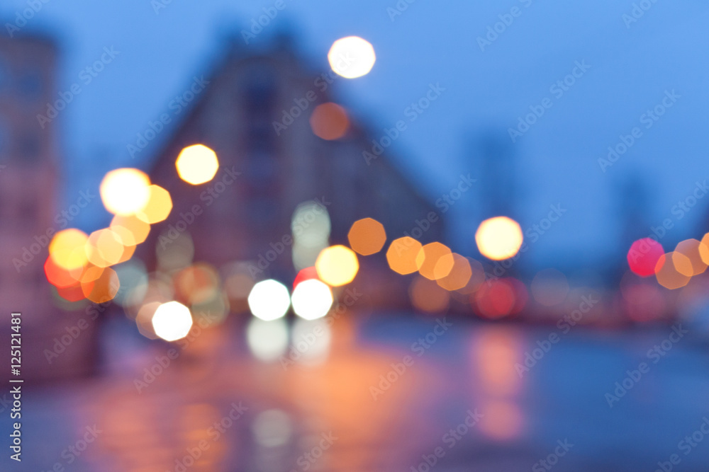 Night city lights - Criboedov channel, Demidov bridge, Saint Petersburg, Russia