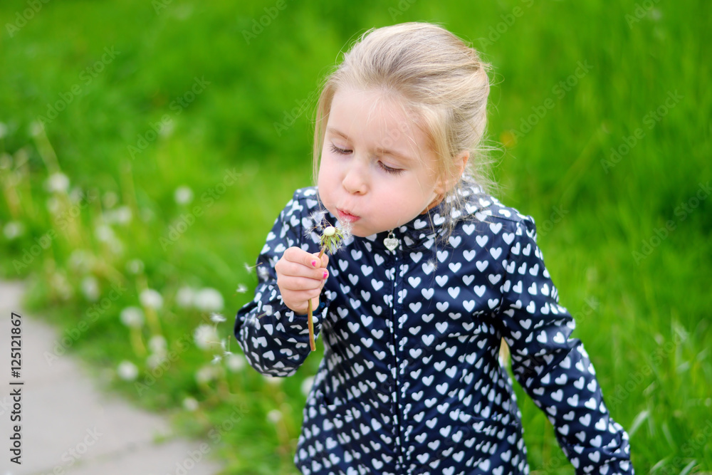 Beautiful child with dandelion flower Beautiful child with dandelion flower