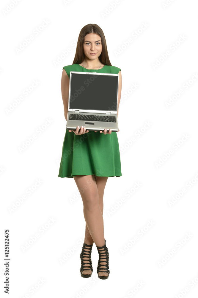 woman in green dress woman in green dress