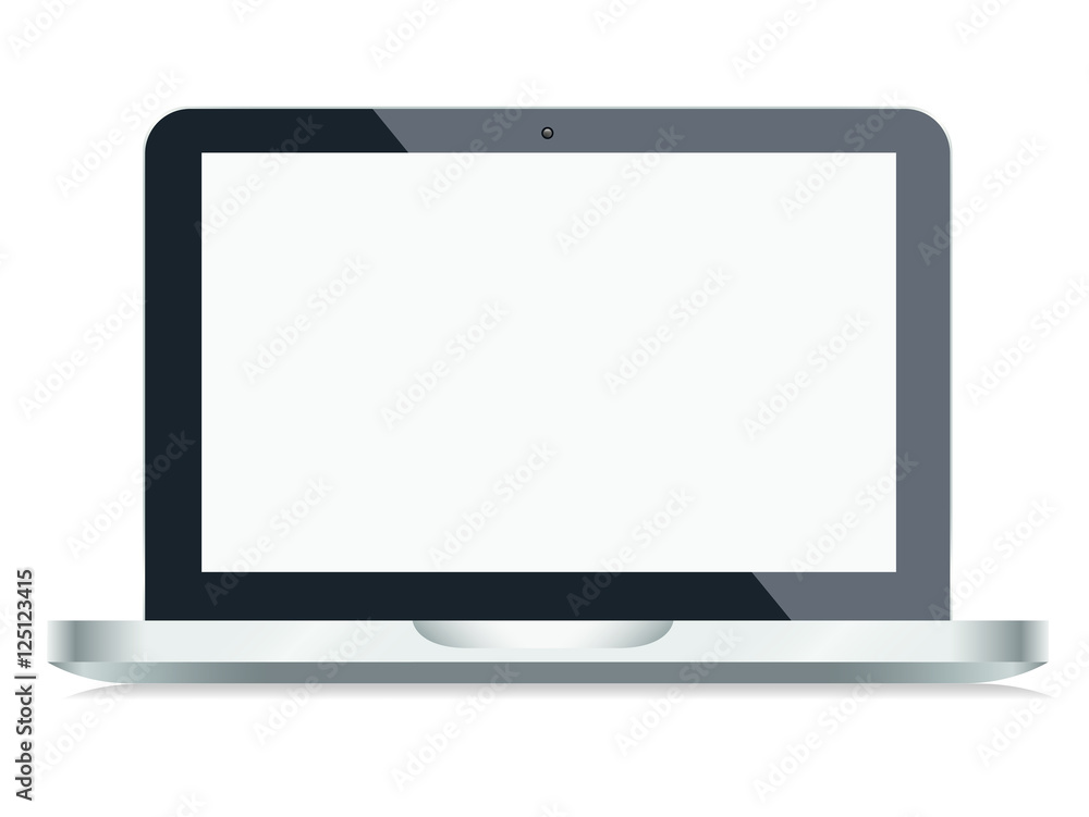 Realistic computer monitor, computer and laptop Realistic computer monitor, computer and laptop