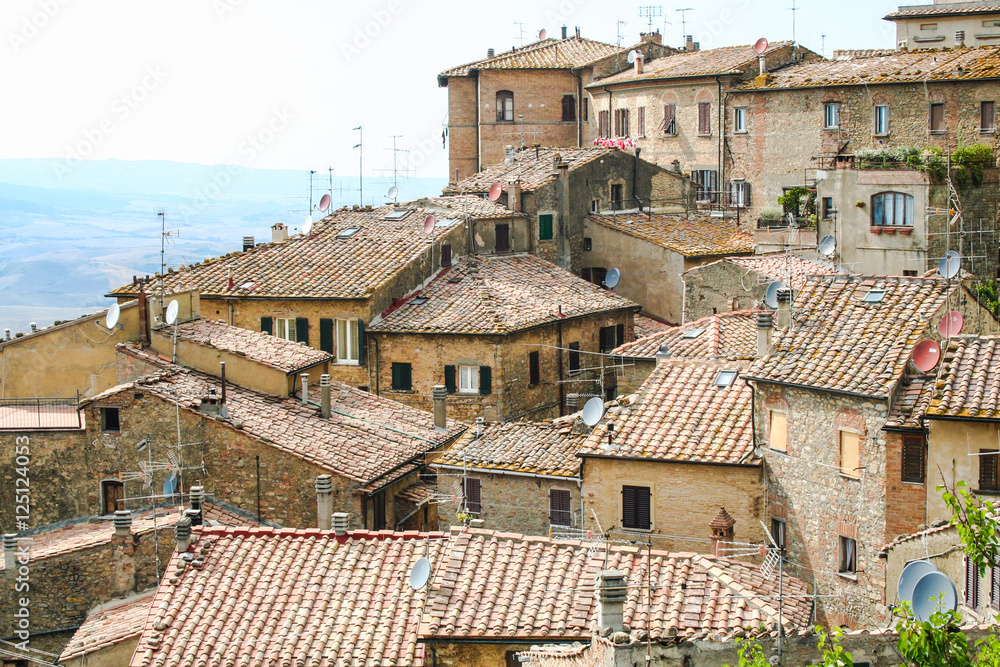 The etruscan town of Volterra, Tuscany, Italy 