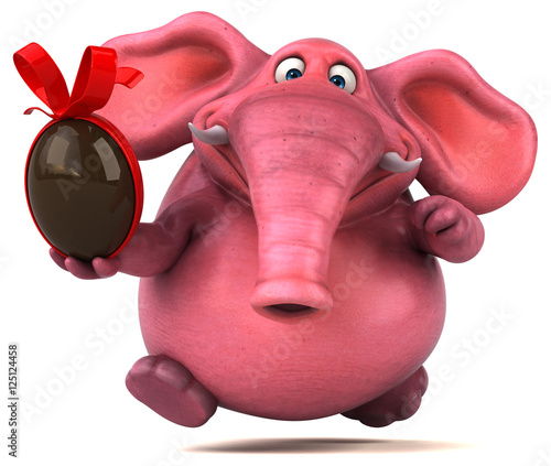 Pink elephant - 3D Illustration