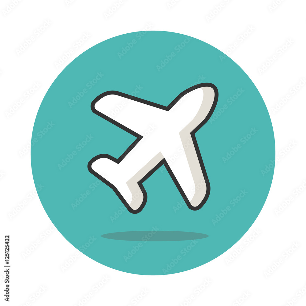 Obraz premium Airplane vector icon