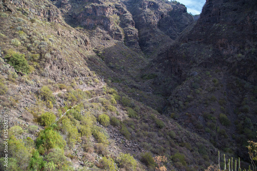 Beautiful landscapes of Barranco del Infierno in Tenerife. Canary islands  Spain