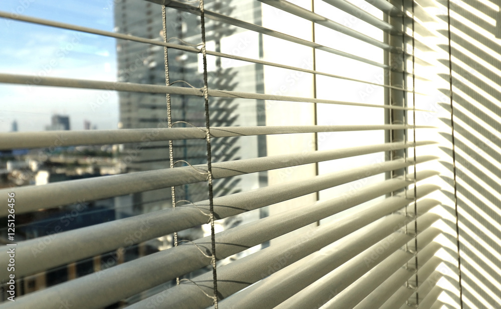 Window grey metallic jalusie sunblinds background office Window grey metallic jalusie sunblinds background office