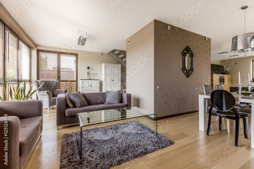 Living room and dining area combined