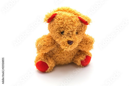 brown teddy bear isolated on white  © Goodvibes Photo