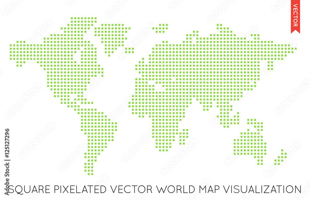 Fototapeta premium Vector Flat World Map Infographic. Map of the World.