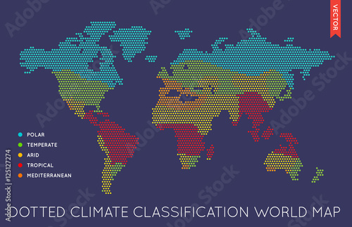 Vector Flat World Map Infographic. Map of the World.