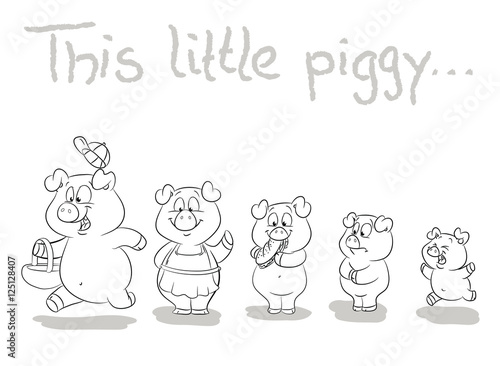 Fünf kleine Schweinchen