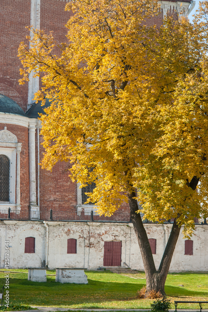 Ryazan Kremlin on autumn - ansamble of ortodox church