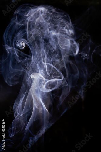 Smoke on black background.