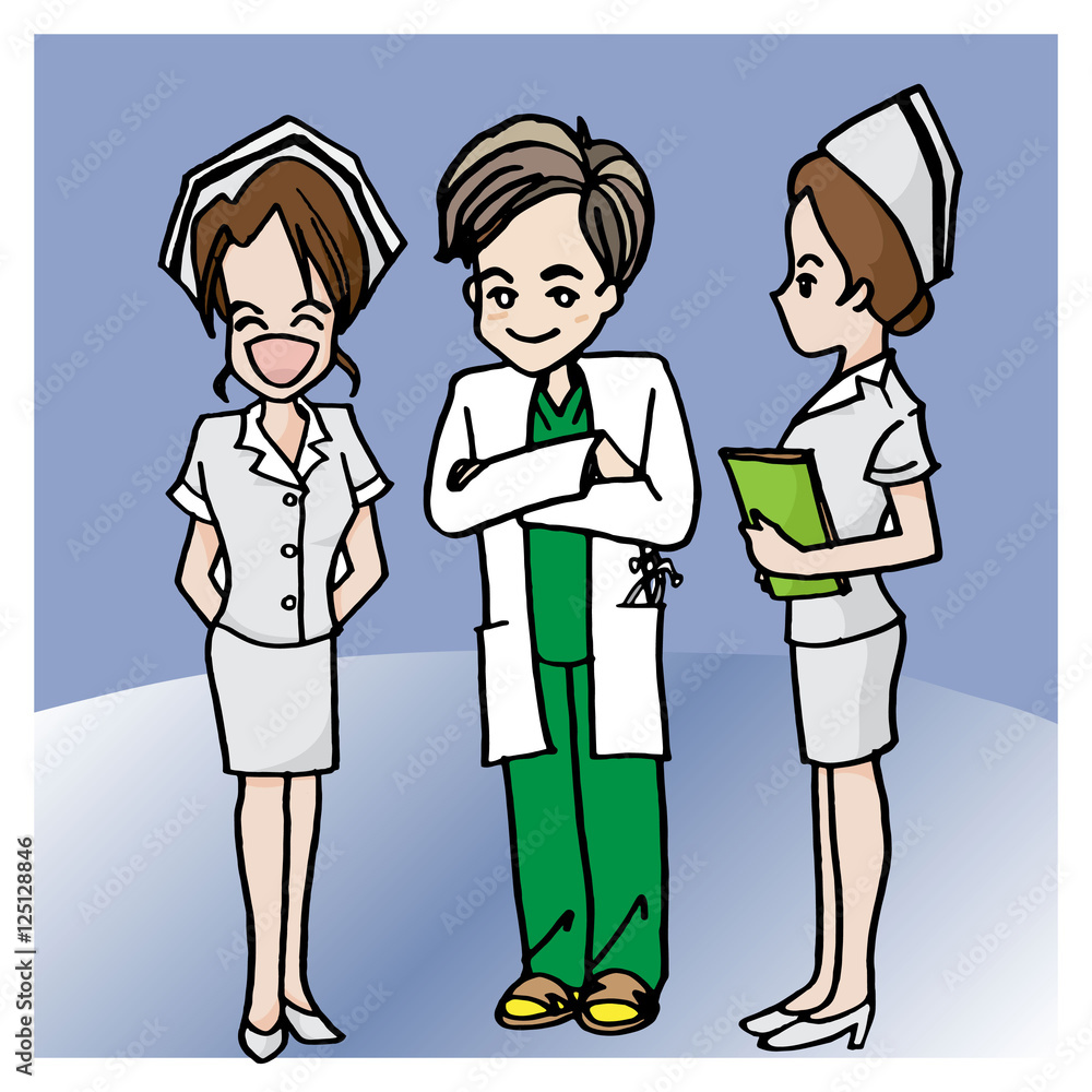 cute doctor and nurse cartoon vector character cute doctor and nurse cartoon vector character