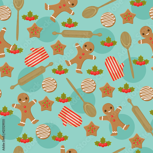 Christmas baking seamless wallpaper