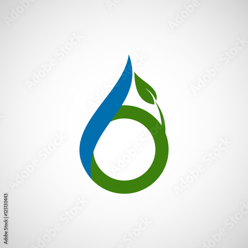 ecology logo. letter b icon vector. leaf logo template.