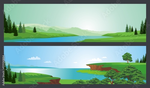 Natural Scenery landscape web page header / banner