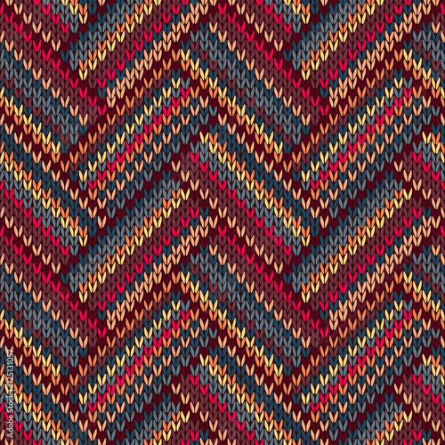 Style Seamless Knitted Pattern