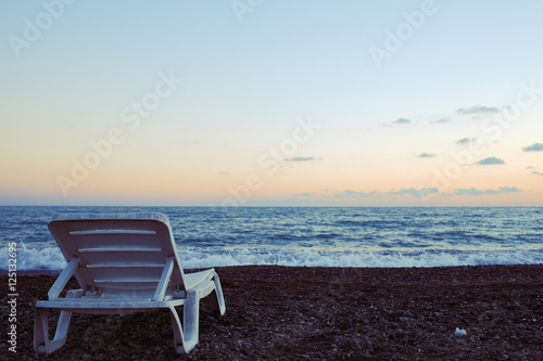 Chilly evening on the seashore © sudok1