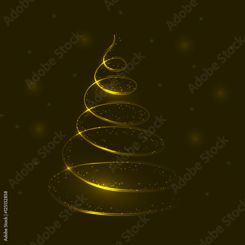 Golden tree illustration