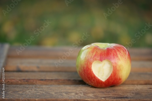 Apfel mit Herz