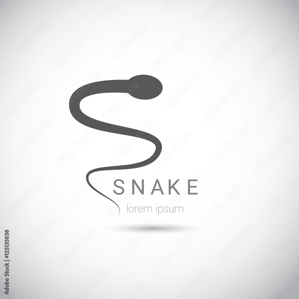 vector snake simple black logo design element. vector snake simple black logo design element.
