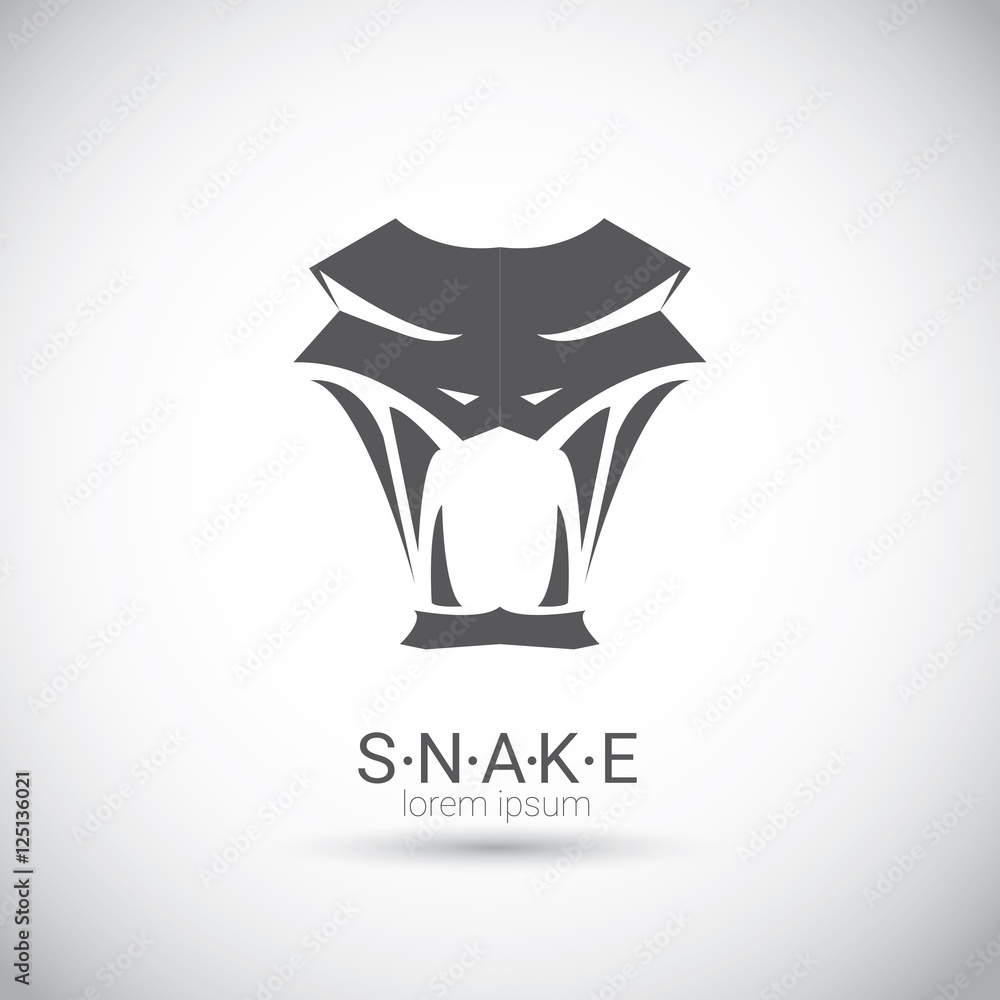 Obraz premium vector snake simple black logo design element.