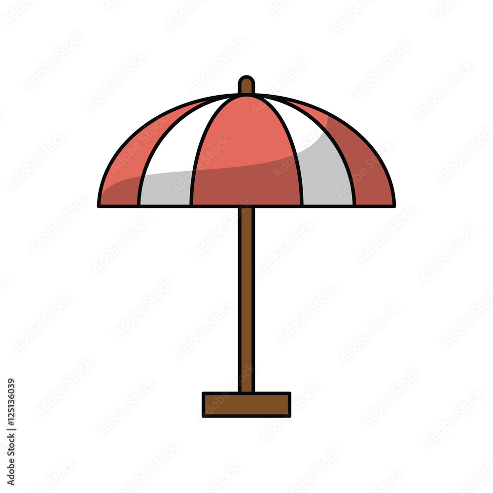 Summer umbrella icon. vacation beach and tropical theme. Isolated design. Vector illustration Summer umbrella icon. vacation beach and tropical theme. Isolated design. Vector illustration