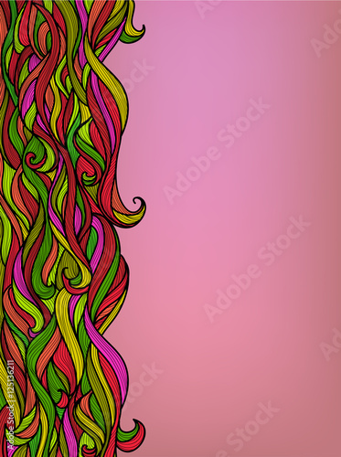 Abstract Floral Waves Beautiful Background