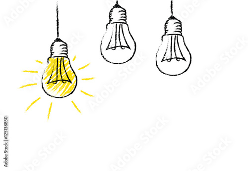 Idee - Glühbirne leuchtet
