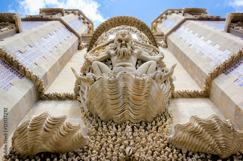 Foto A sculpture of Triton, Pena Palace, Sintra, Portugal