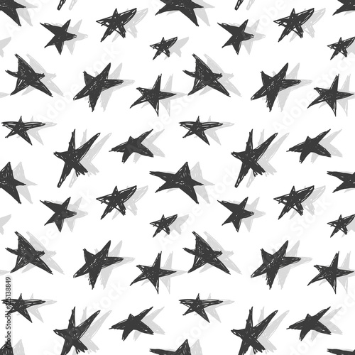 Abstract seamless pattern with stars