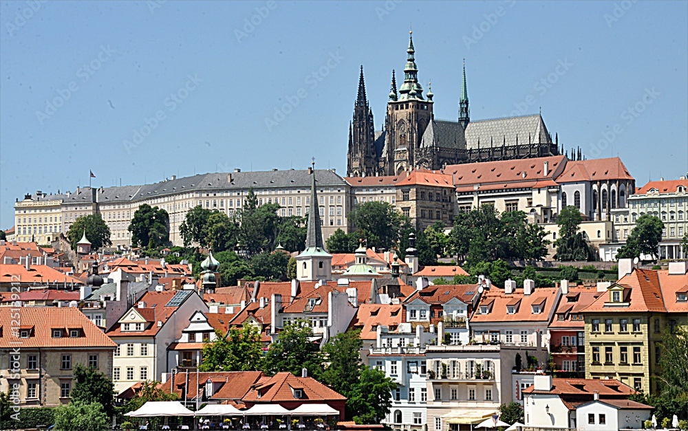Obraz premium castle and cathedral, Prague, Czech Republic, Europe
