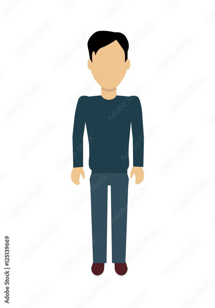 Man Character Template Vector Illustration. Man Character Template Vector Illustration.