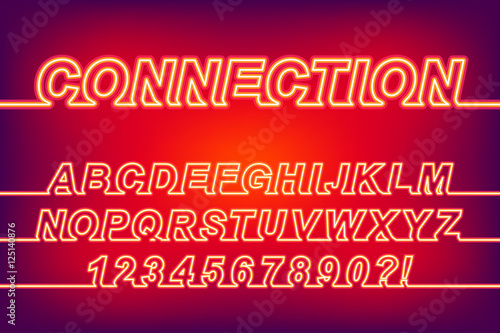 Neon Connection One Line Font